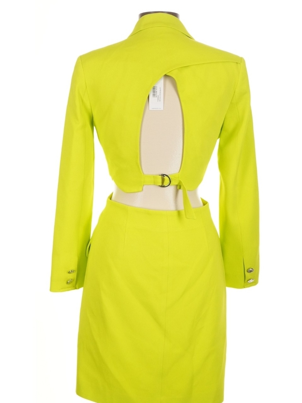 NWOT Karen Millen Neon Lime Long Sleeve Blazer Dress - Picture 2 of 5